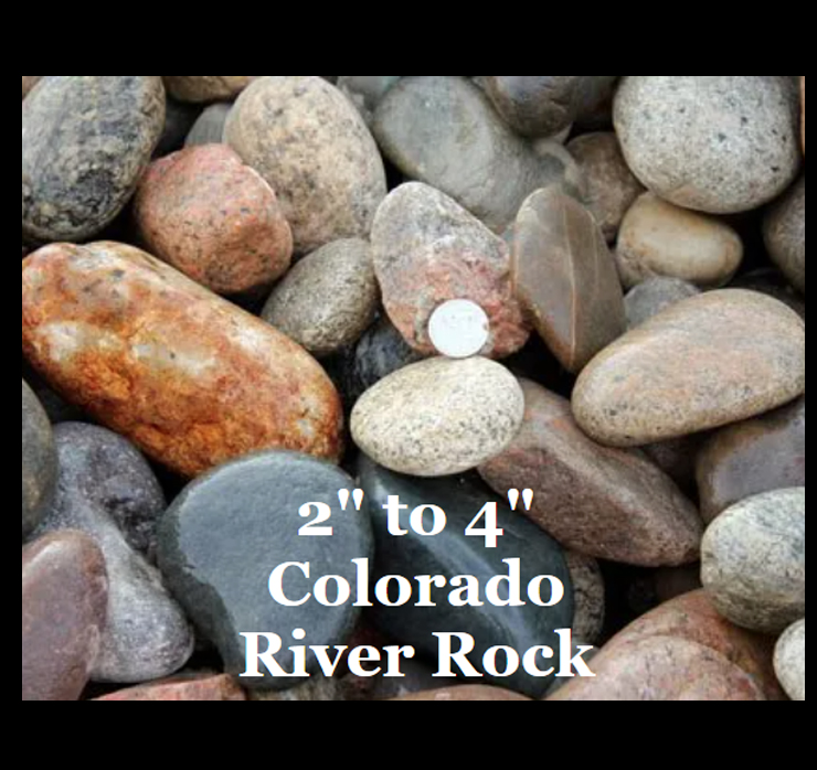 2 to 4 inch colorado river rock